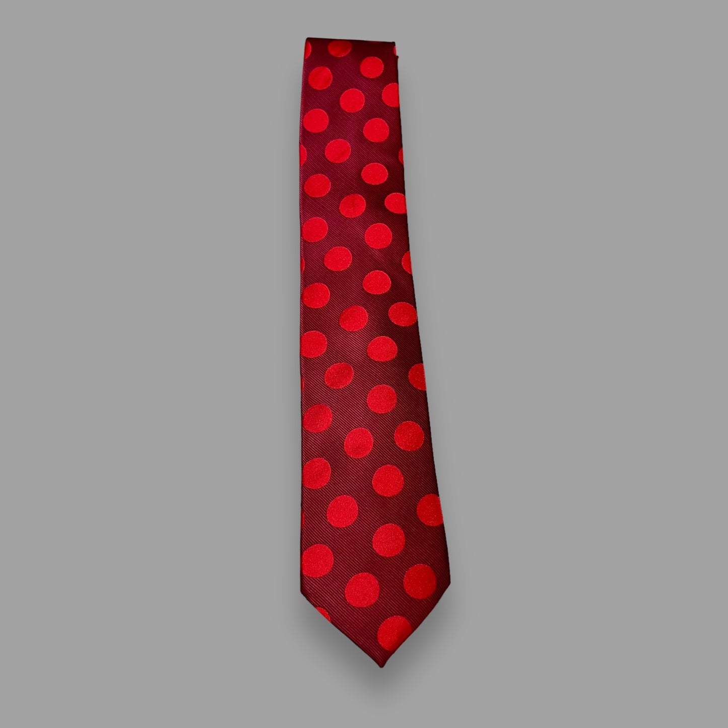 Red And Wine Polka Dot Tie