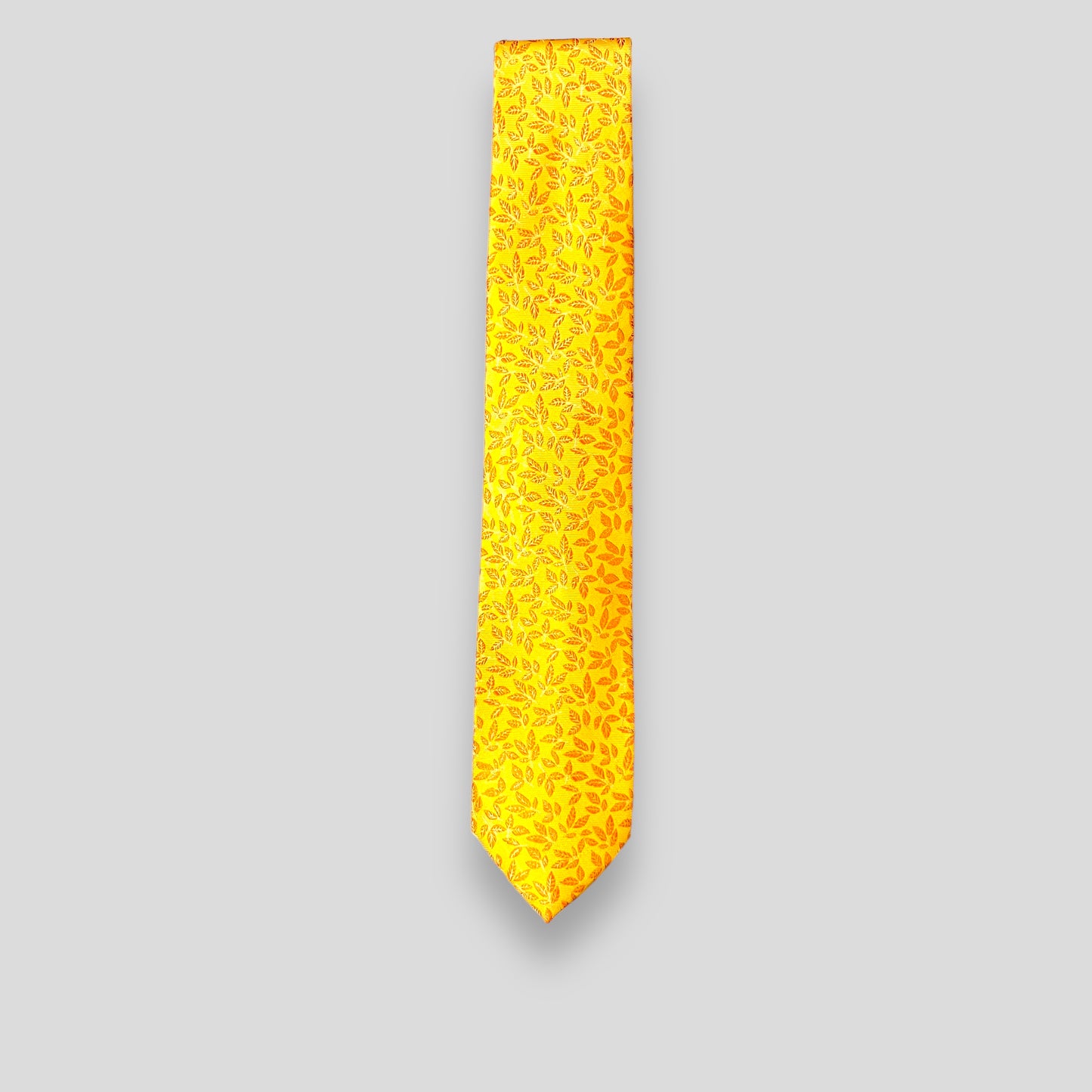 Orange Leaves Yellow Tie