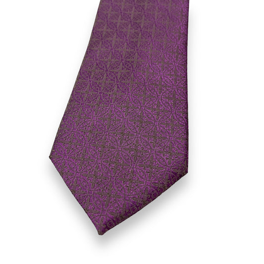 Purple Wine Geometric Tie