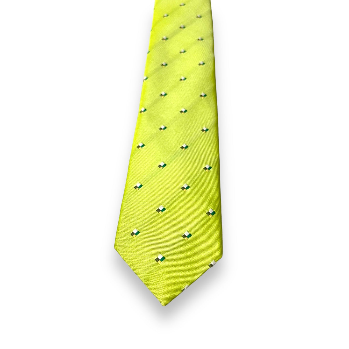 Neon Green Geometric Tie