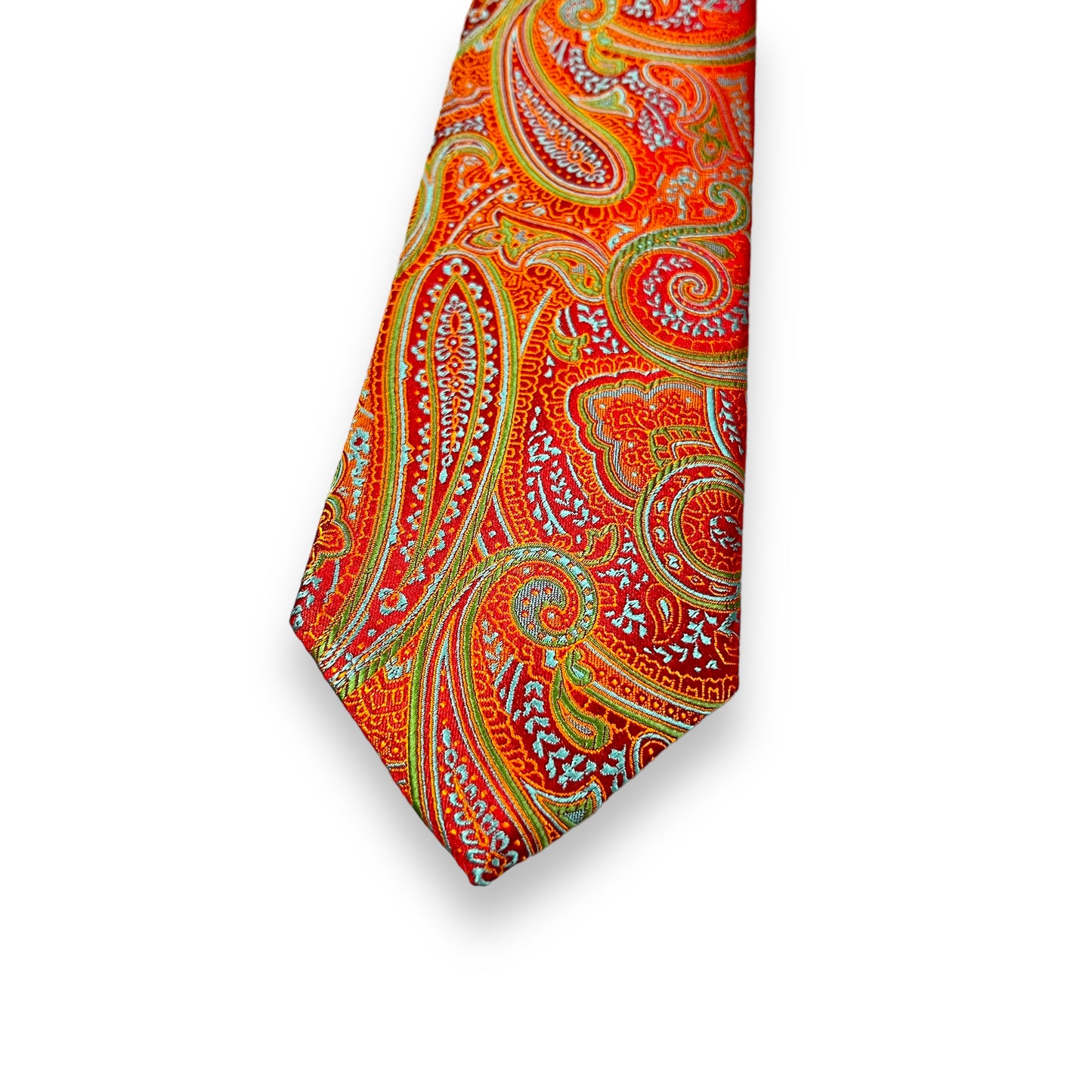 Burnt Orange Big Paisley Tie