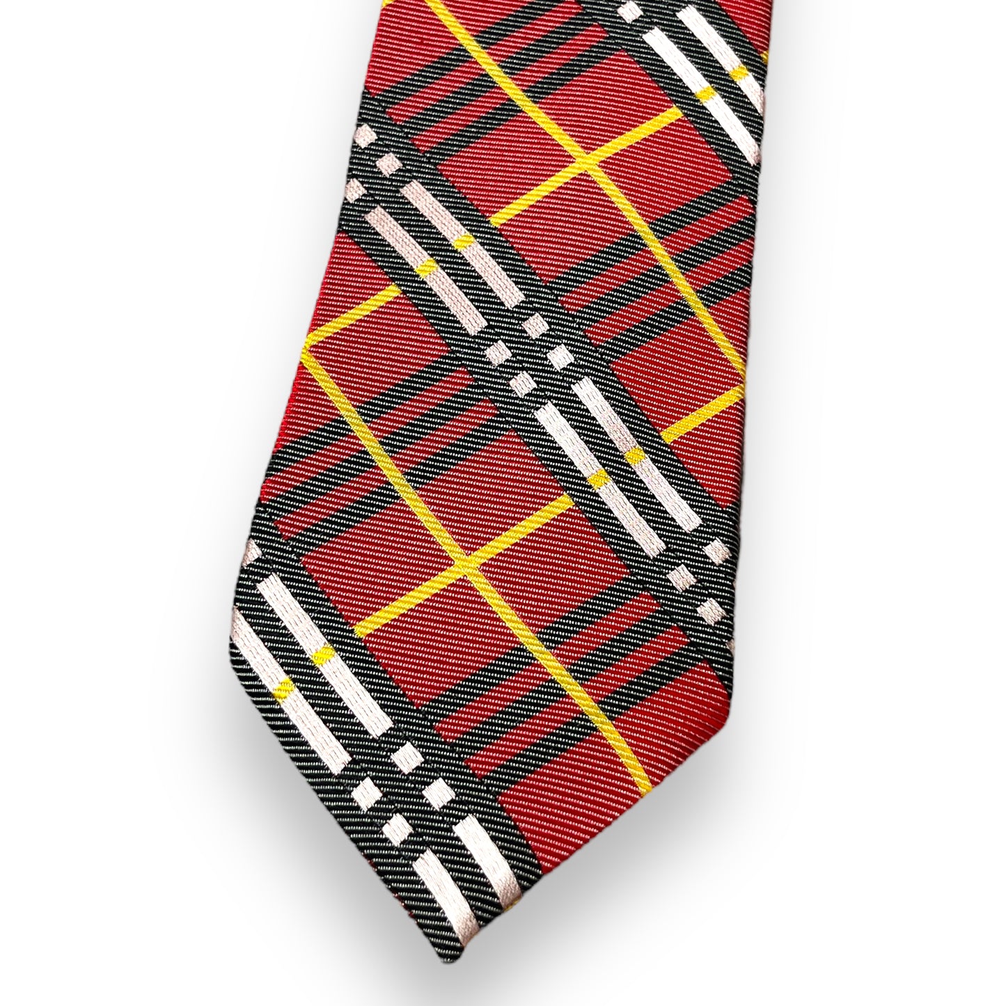 Red Burberry check Tie