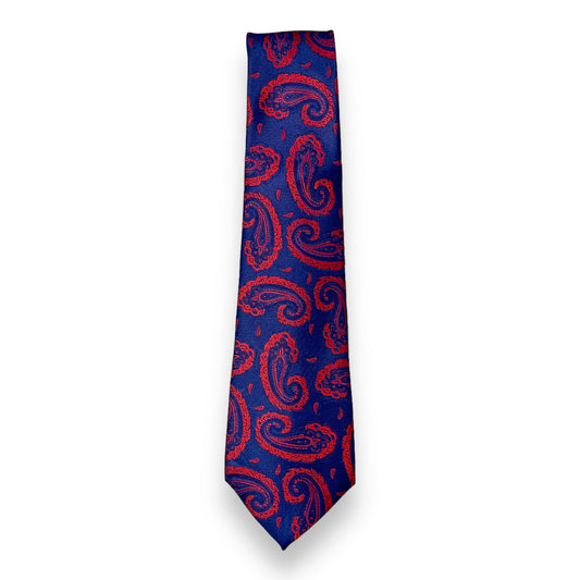 Red Pasiley Blue Tie