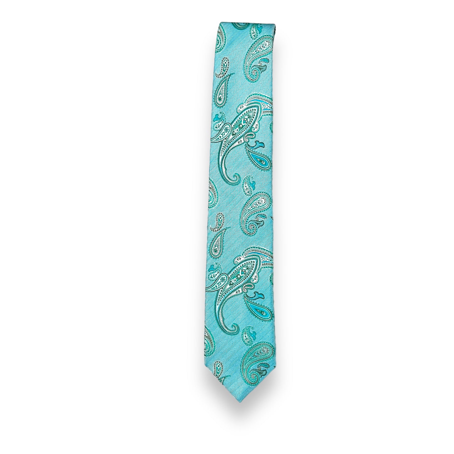 Aqua Green Paisley Tie