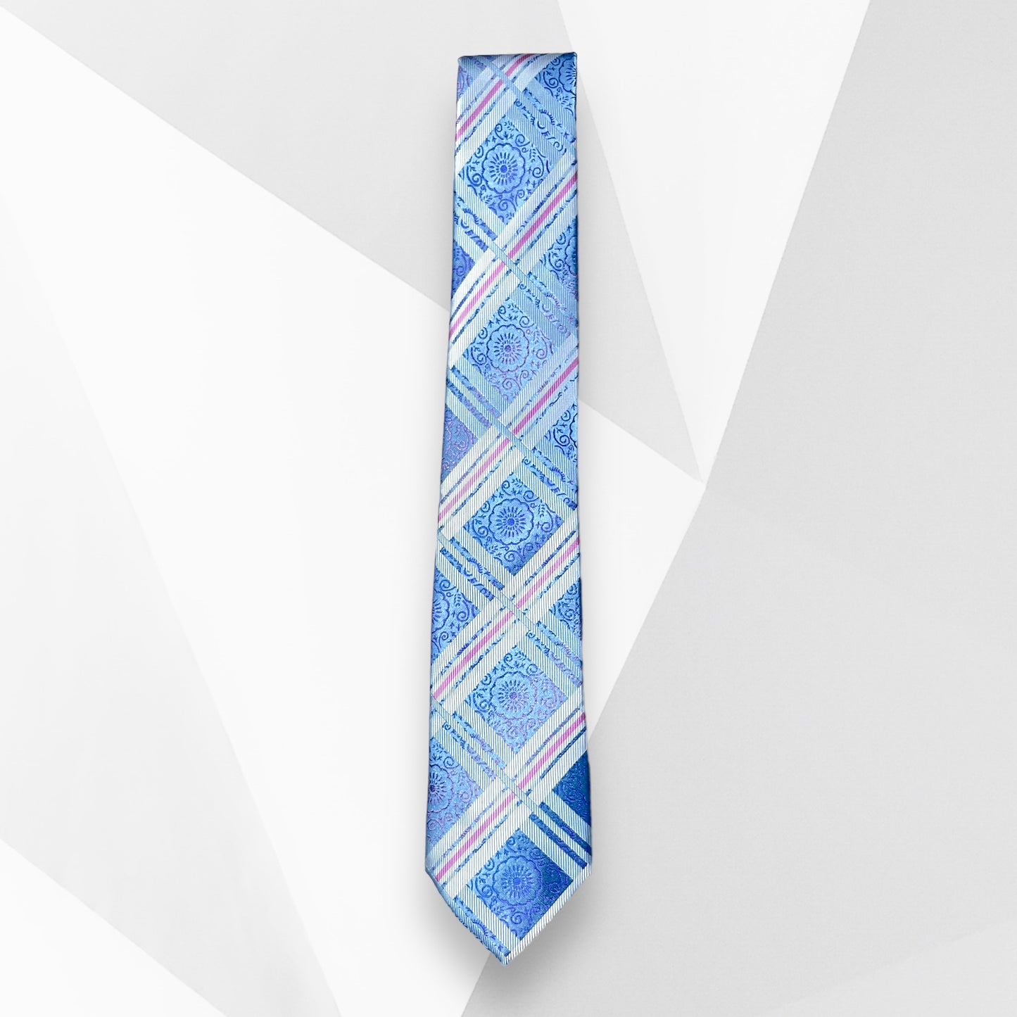 Sky Blue Geometric Tie