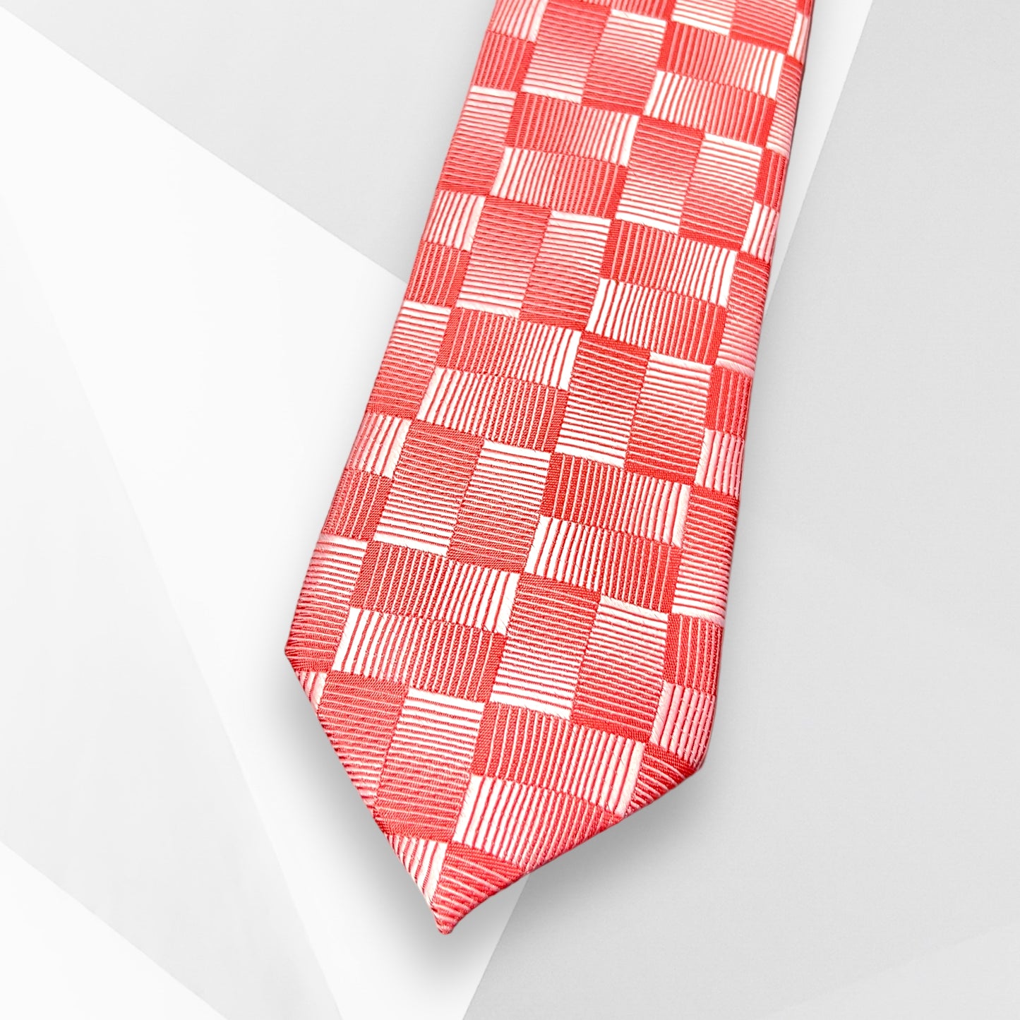 Peach Self Geometric Tie