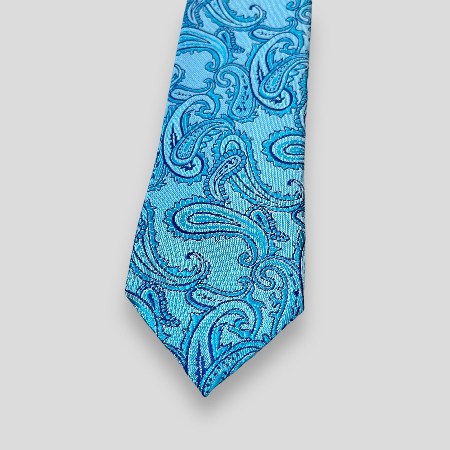 Baby Blue Paisley Tie