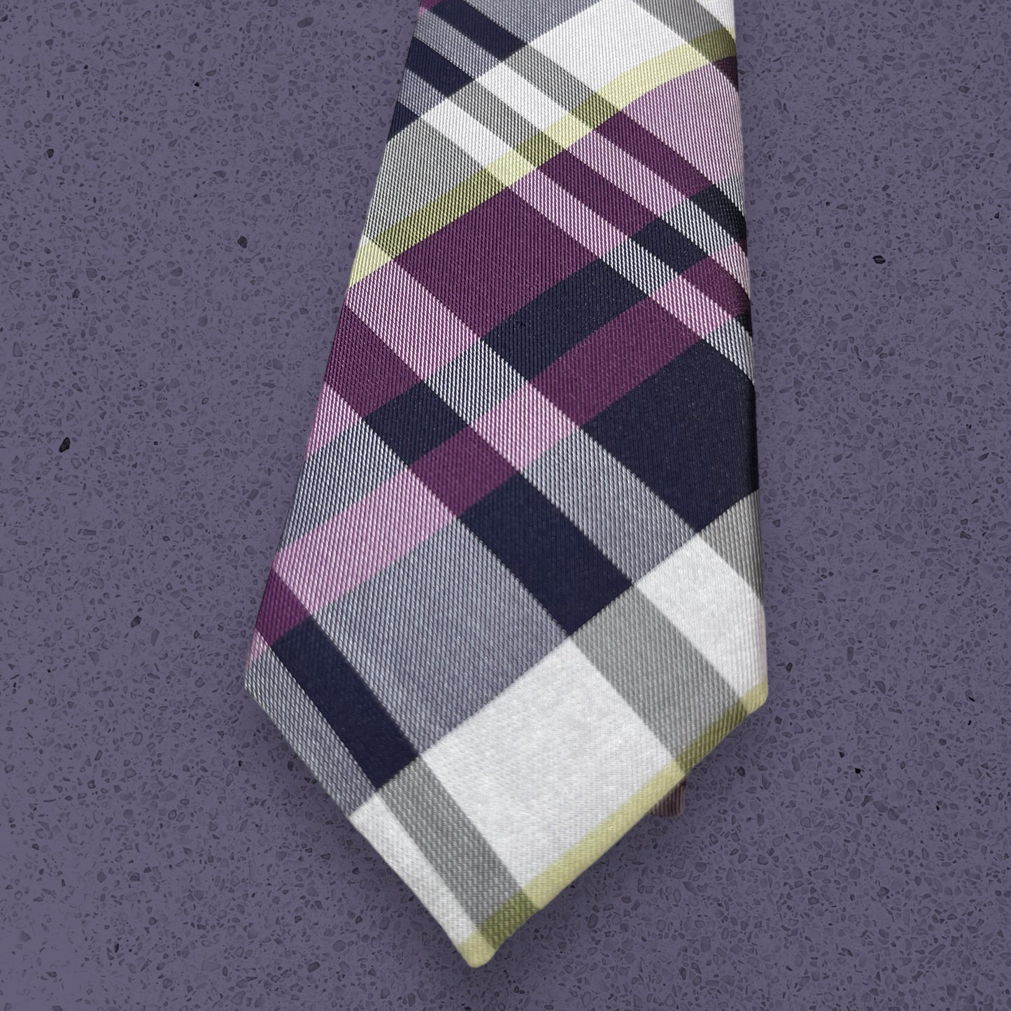 Purple Plaid Tie