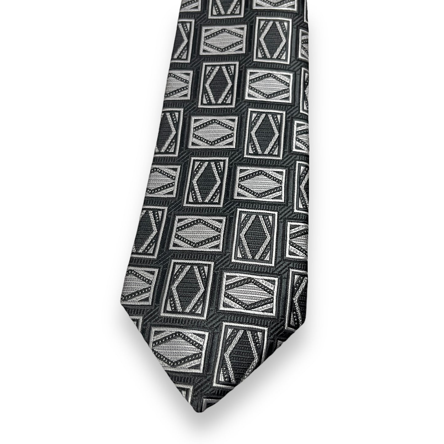 Black And White Geometric Tie