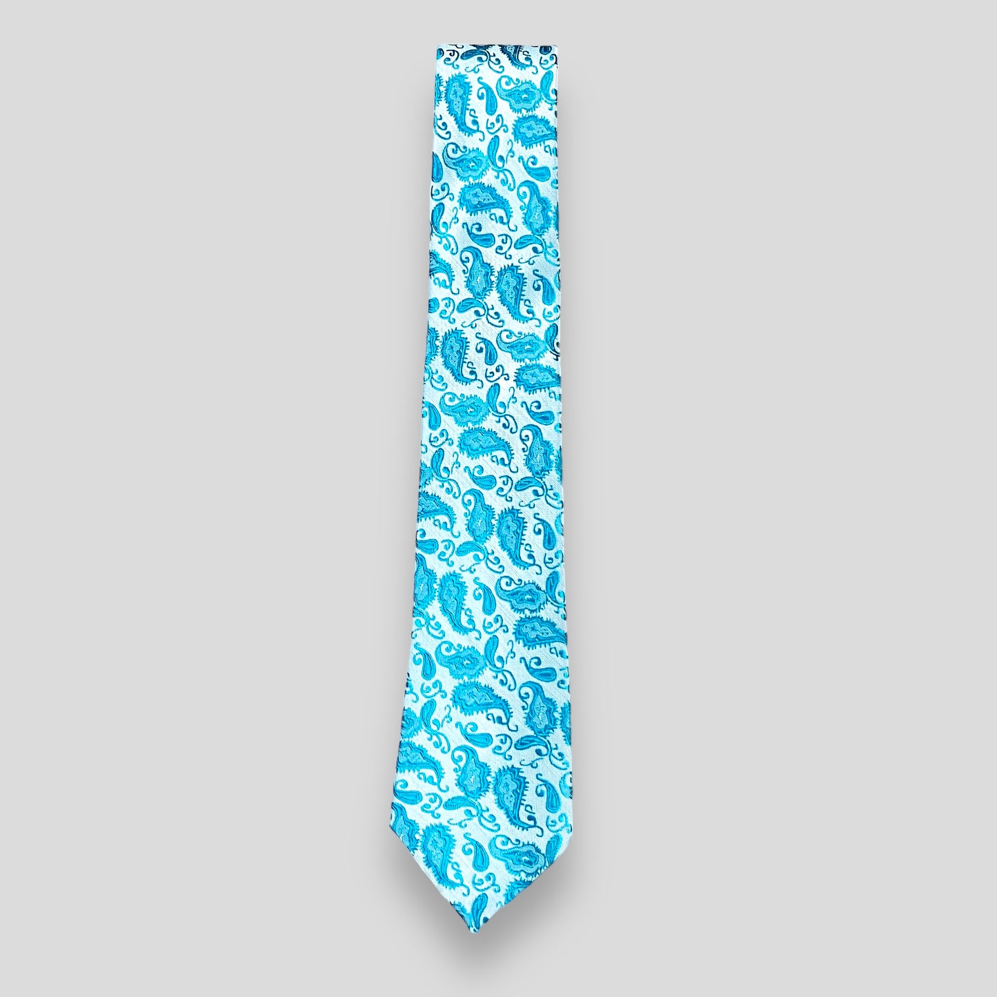 Firozi Blue Paisley Tie