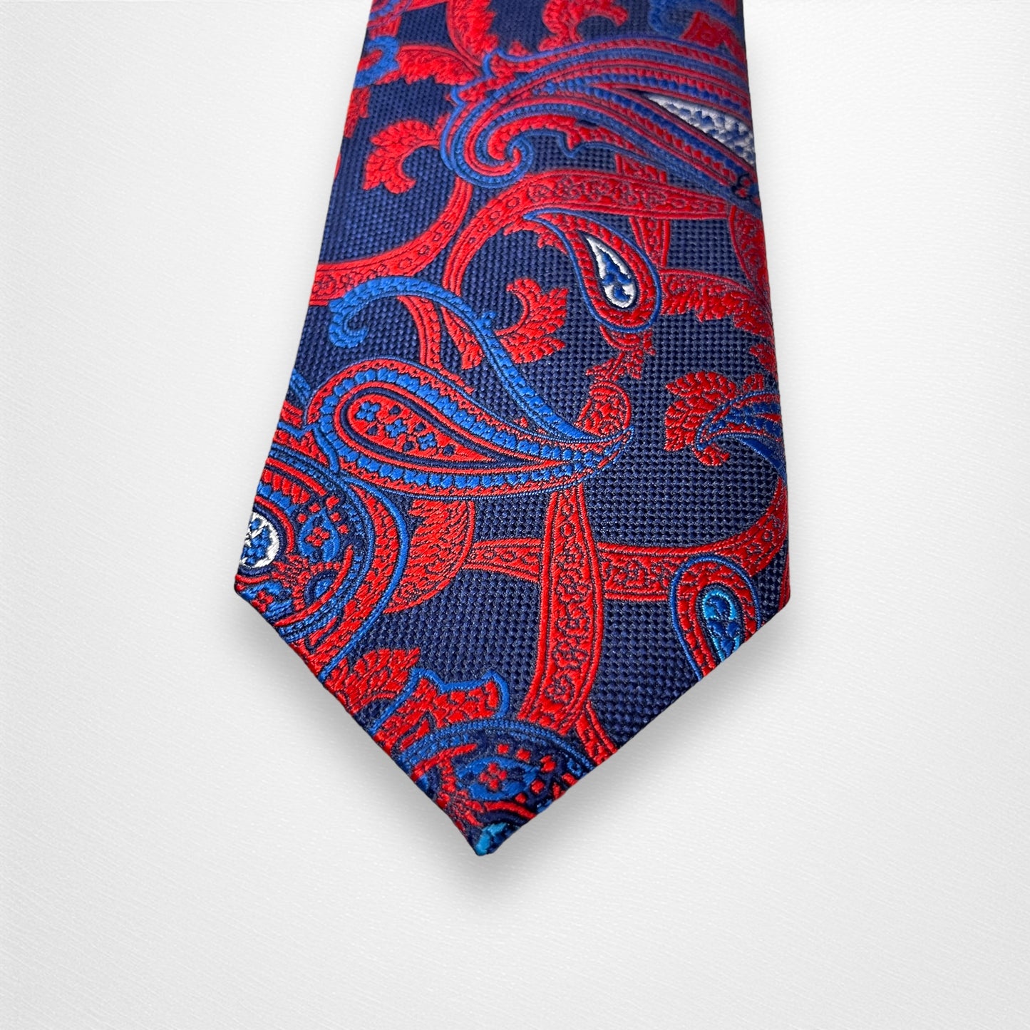 Blue And Red Paisley Tie