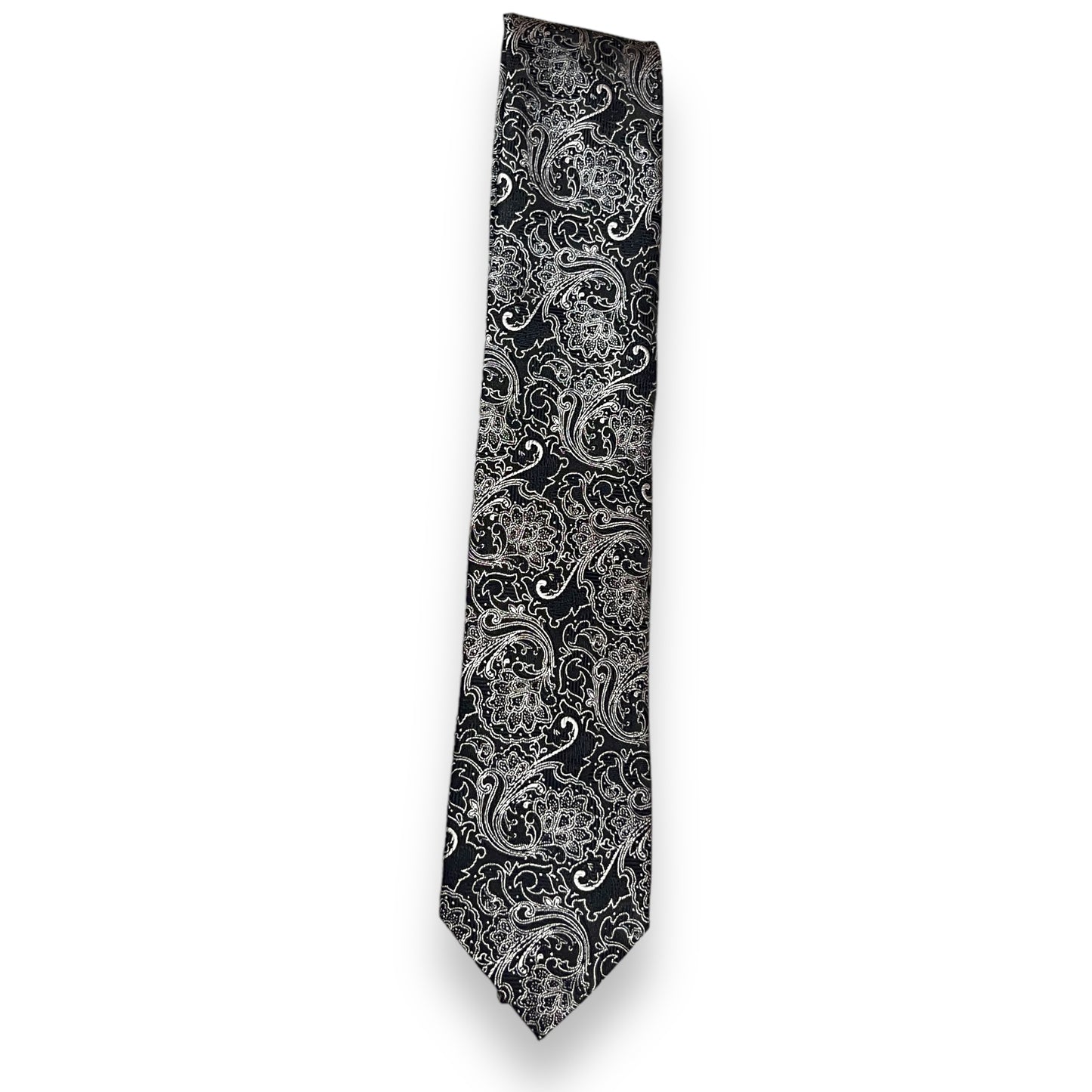 Black And White Paisley Tie