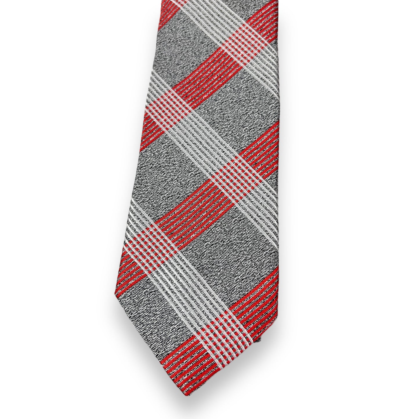 Grey Check Tie