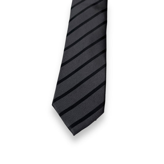 Charcoal Grey Stripe Tie