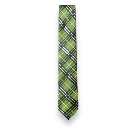 Green Check Tie