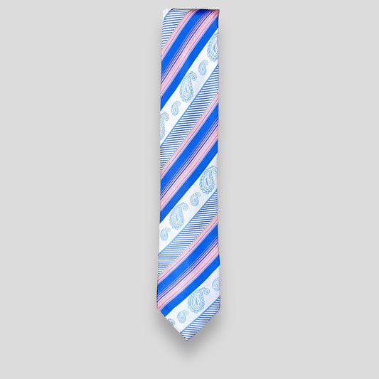 Sky Blue Paisley Tie