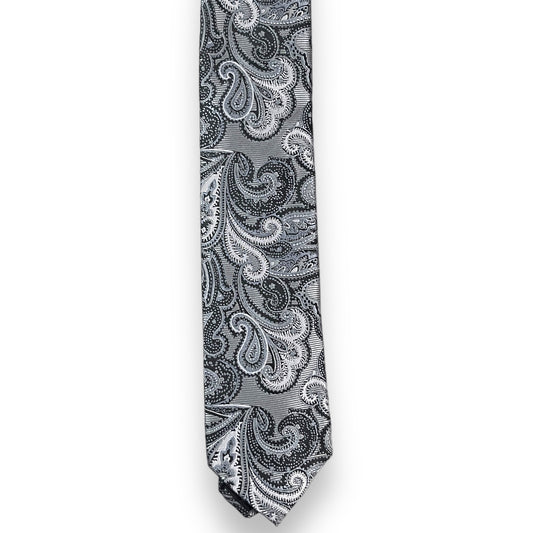 Grey Paisley Tie