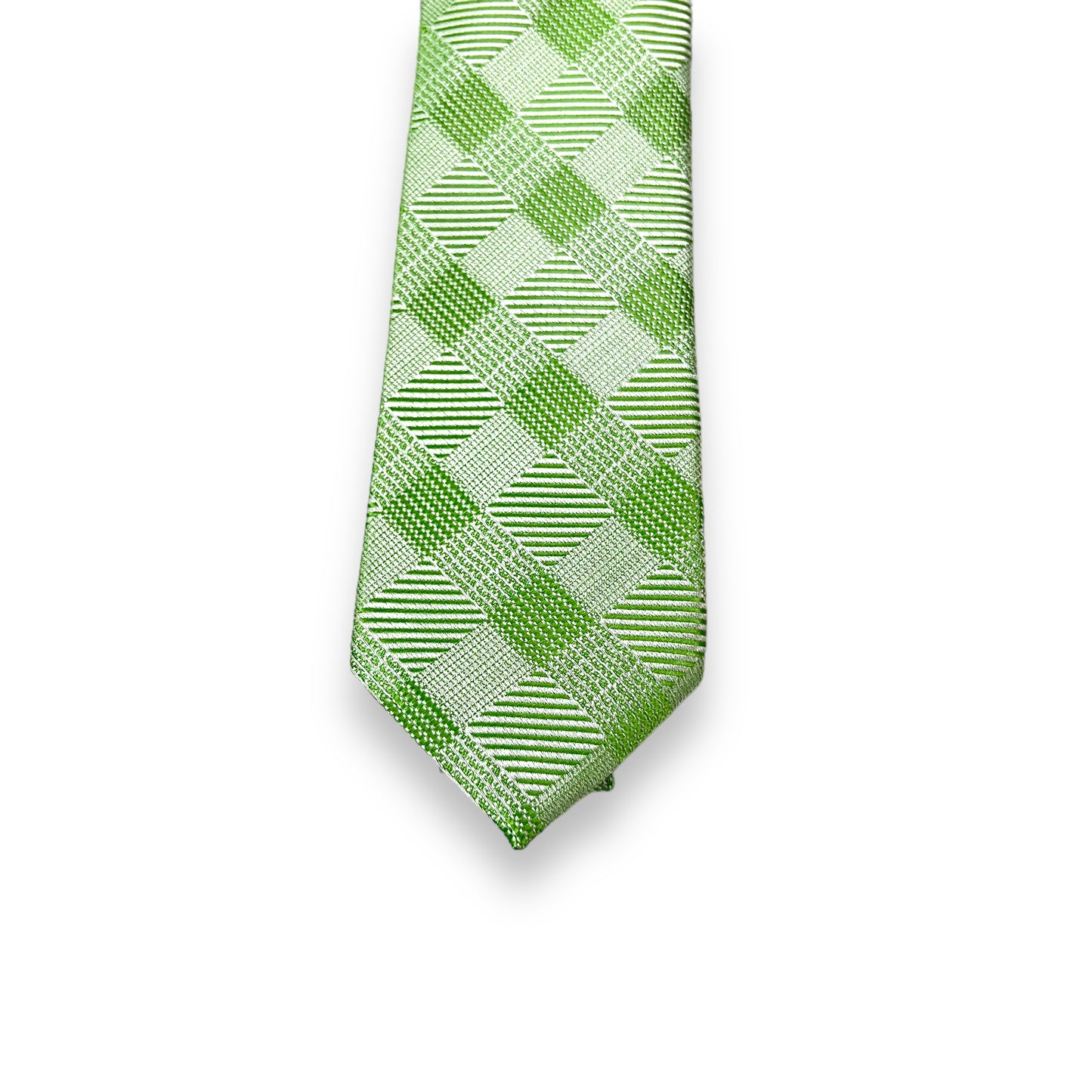 Light Green Self Check Tie