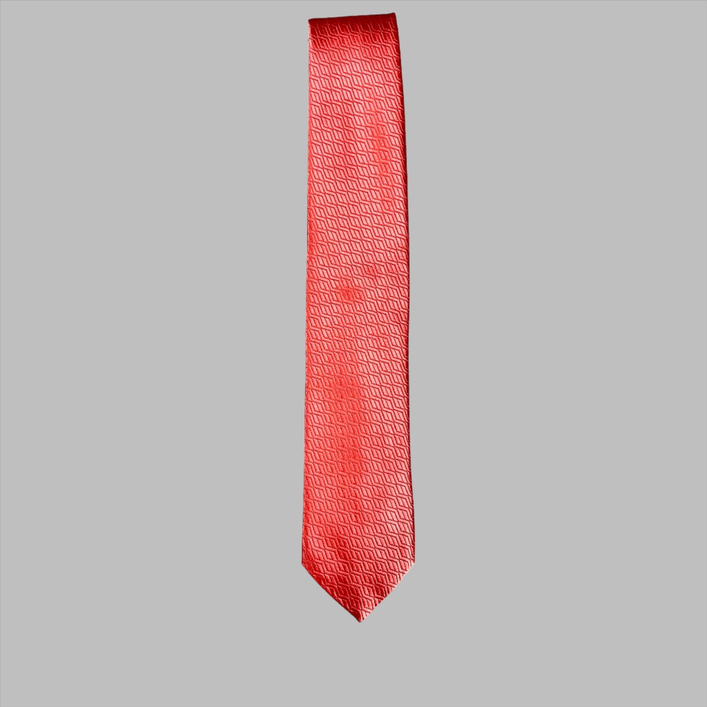 Dark Corel Self Geometric Tie