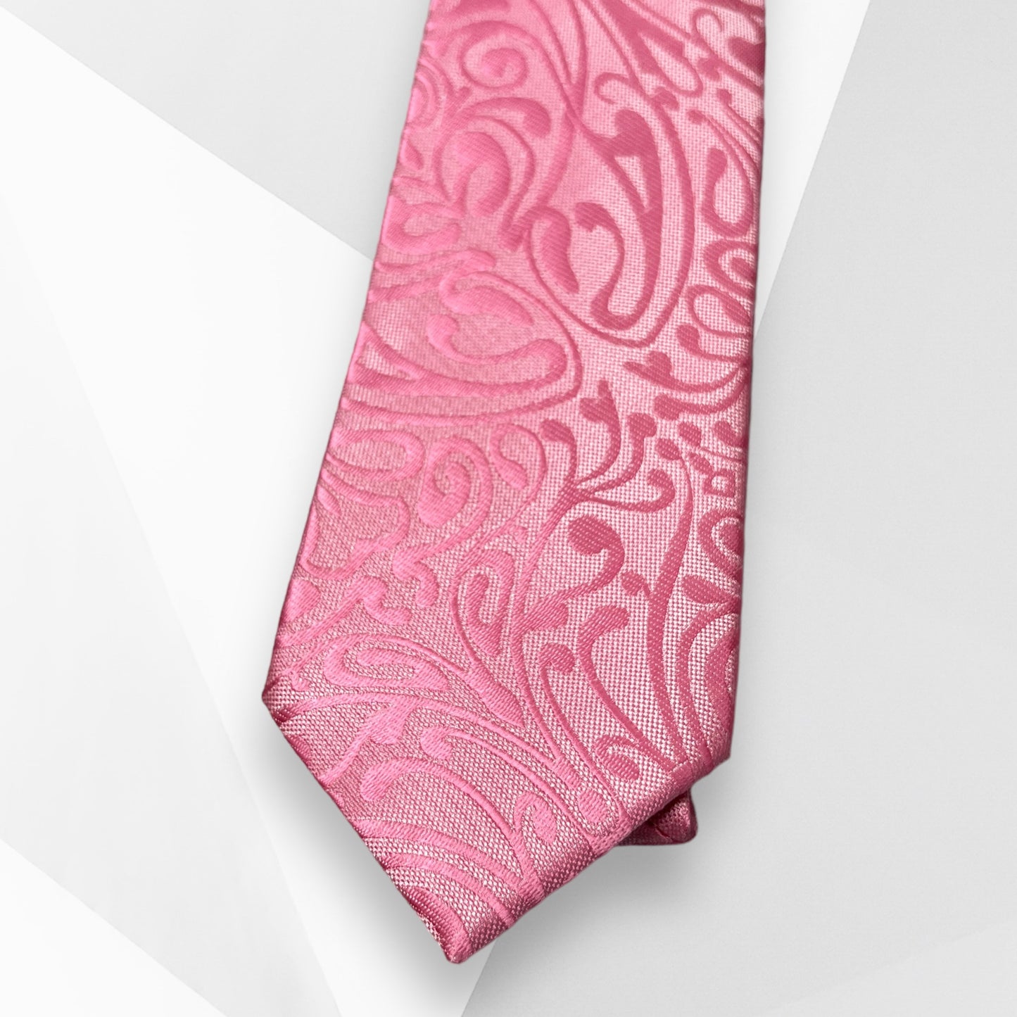 Pink Self Designer Tie