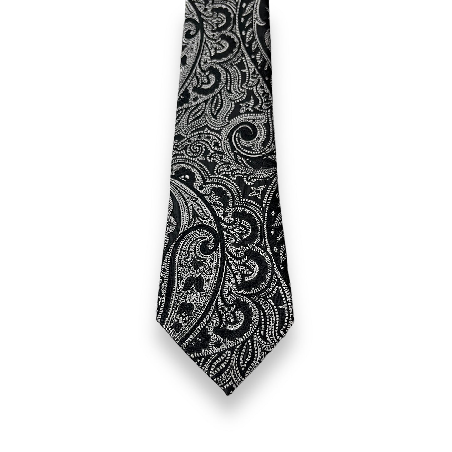 Black And White Paisley Tie