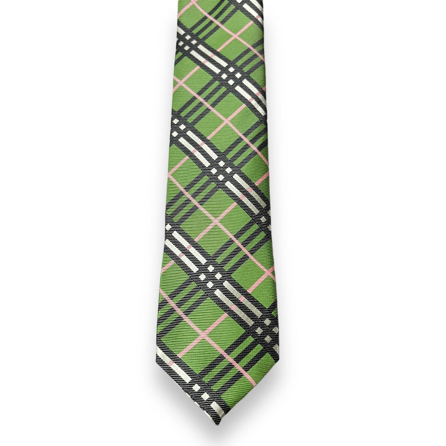 Green Check Tie