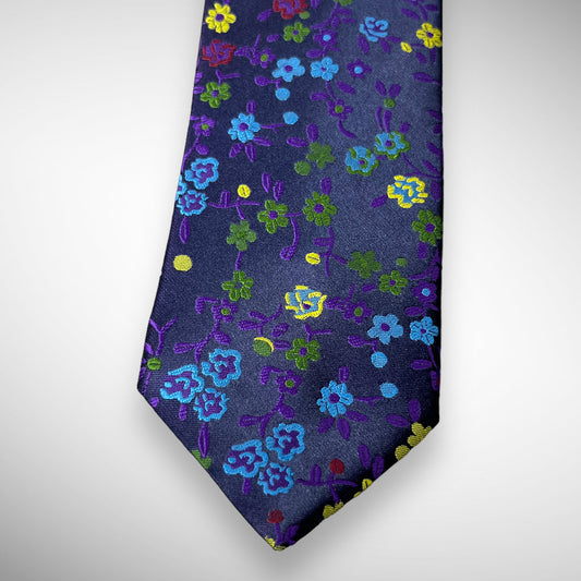 Blue Floral Tie