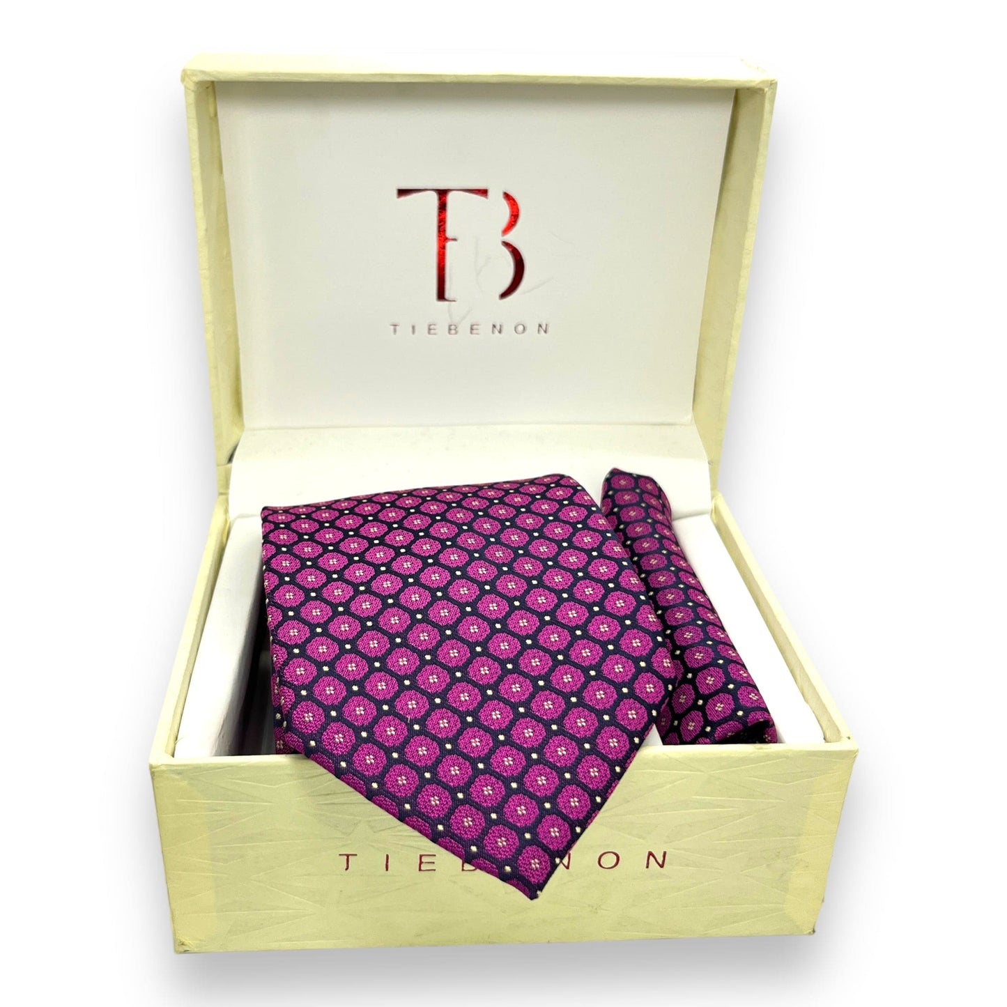 Magenta Geometric Tie Combo