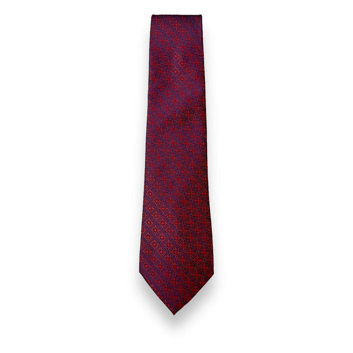 Dark Maroon Broad Geometric Tie