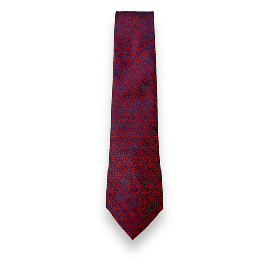 Dark Maroon Broad Geometric Tie