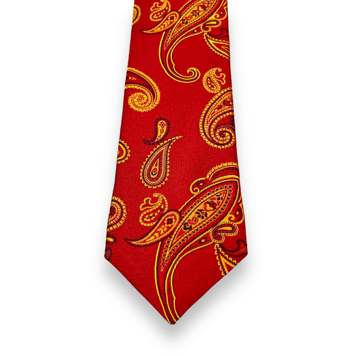 Red And Yellow Paisley Tie