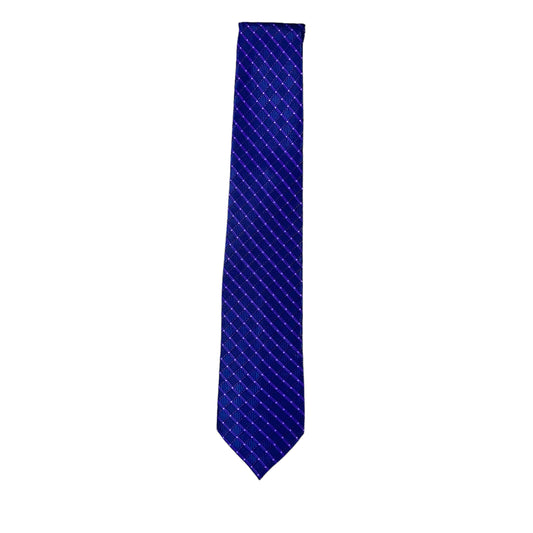 Blue Small Checkered Tie