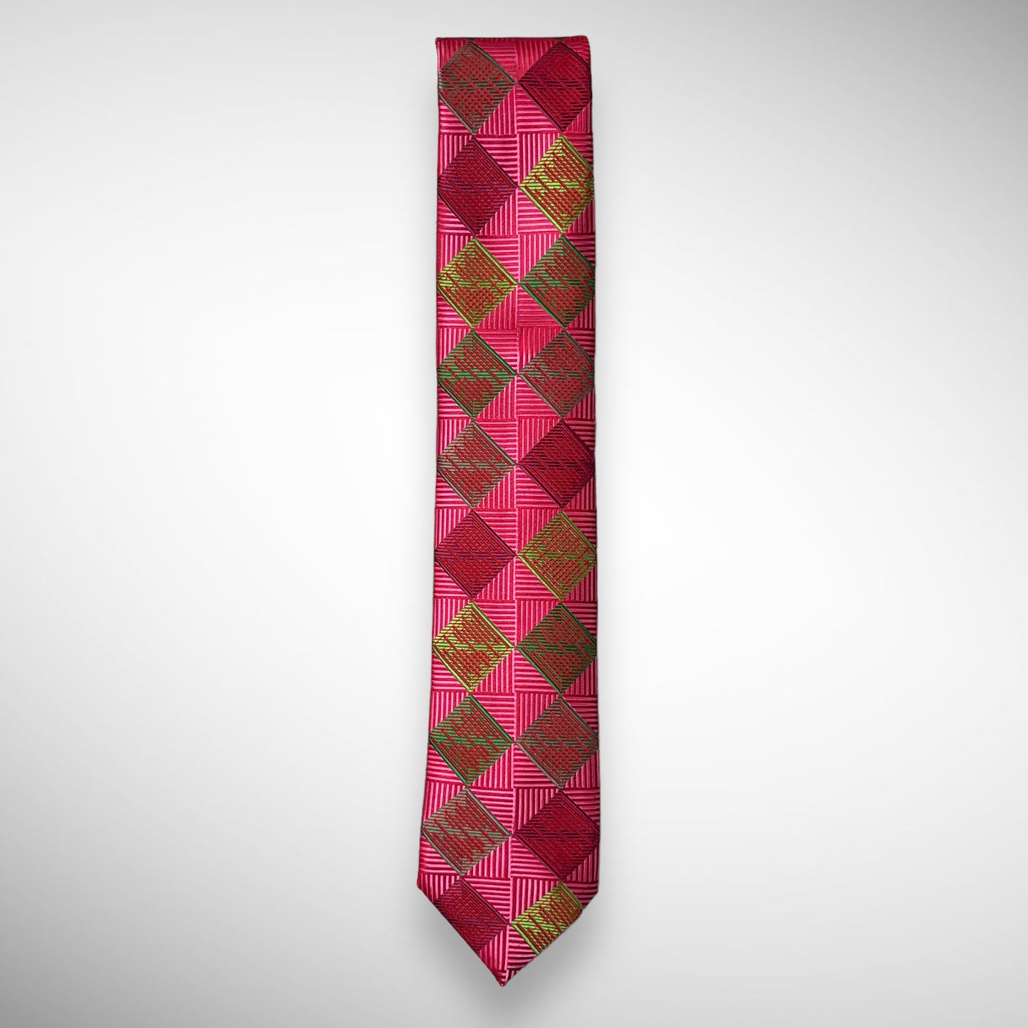 Pink Plaid Tie