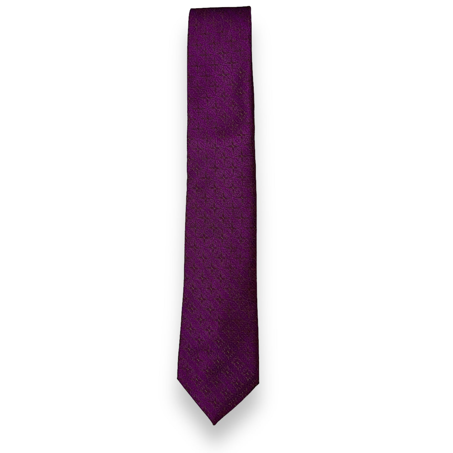 Purple Wine Geometric Tie