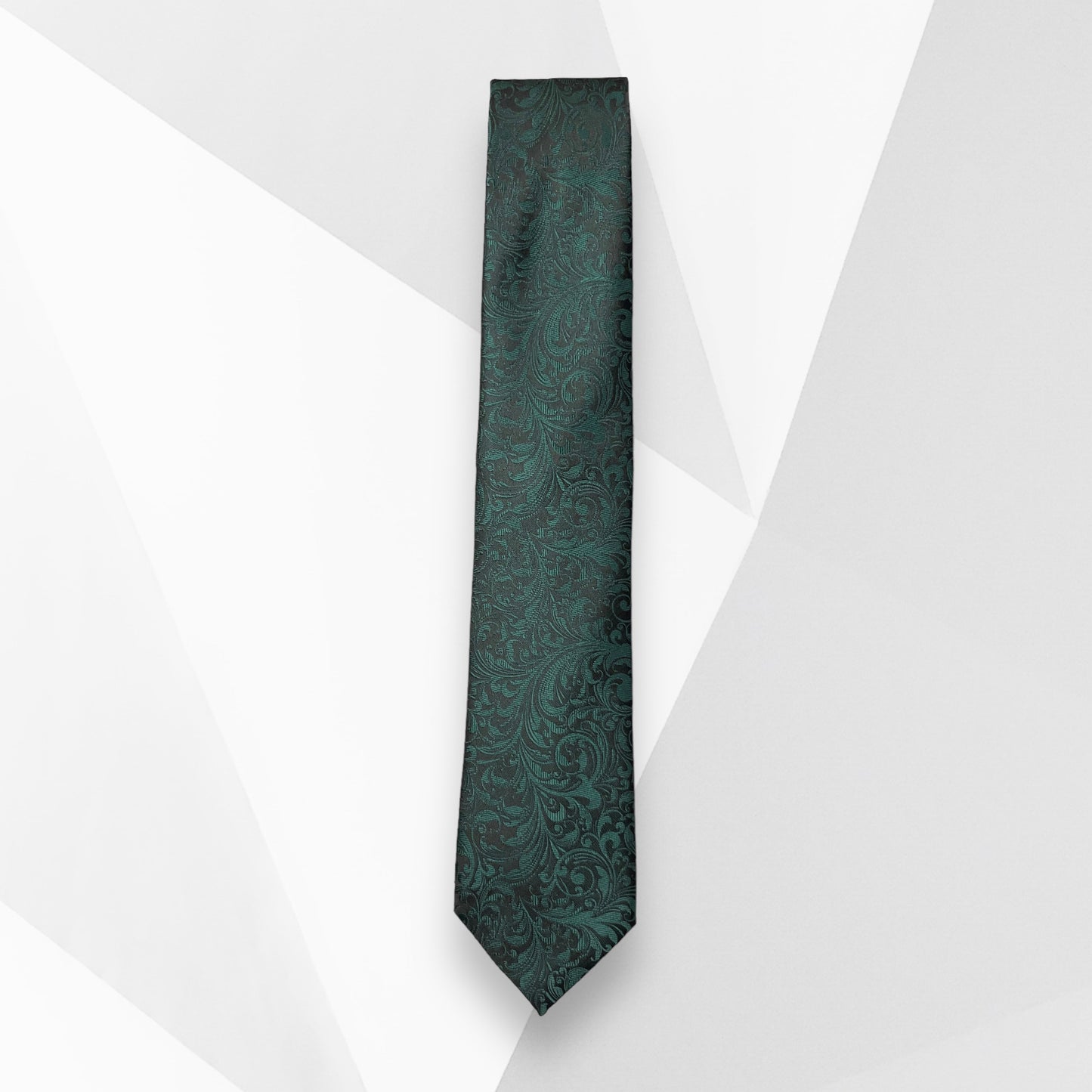 Bottle Green Floral Tie