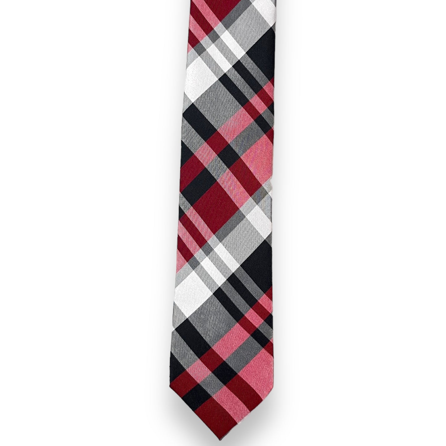 Red And Black Plaid Tie