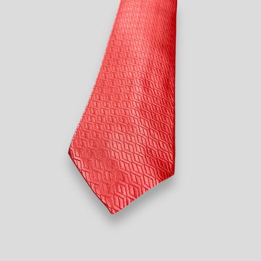 Georgia Peach Self Geometric Tie