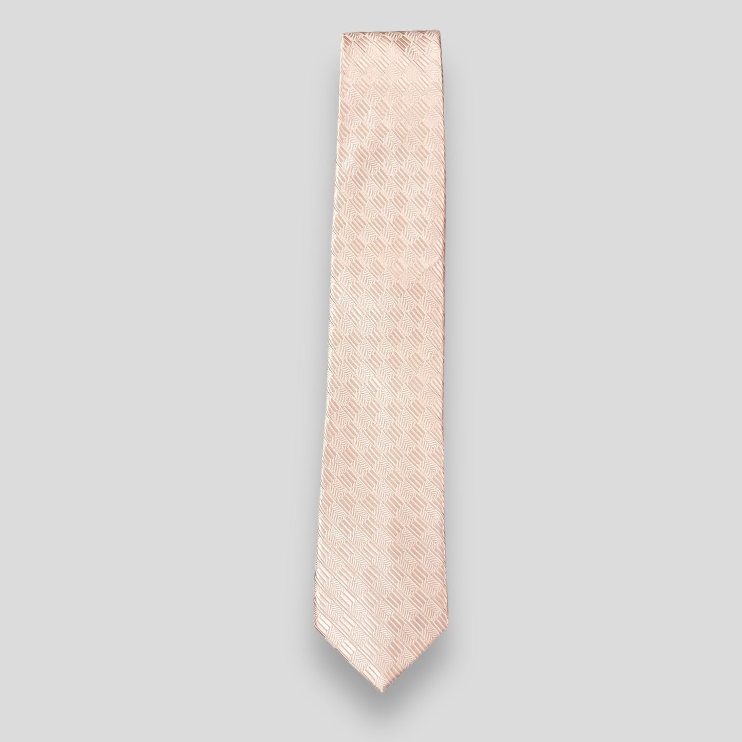 Posy Peach Self Geometric Tie