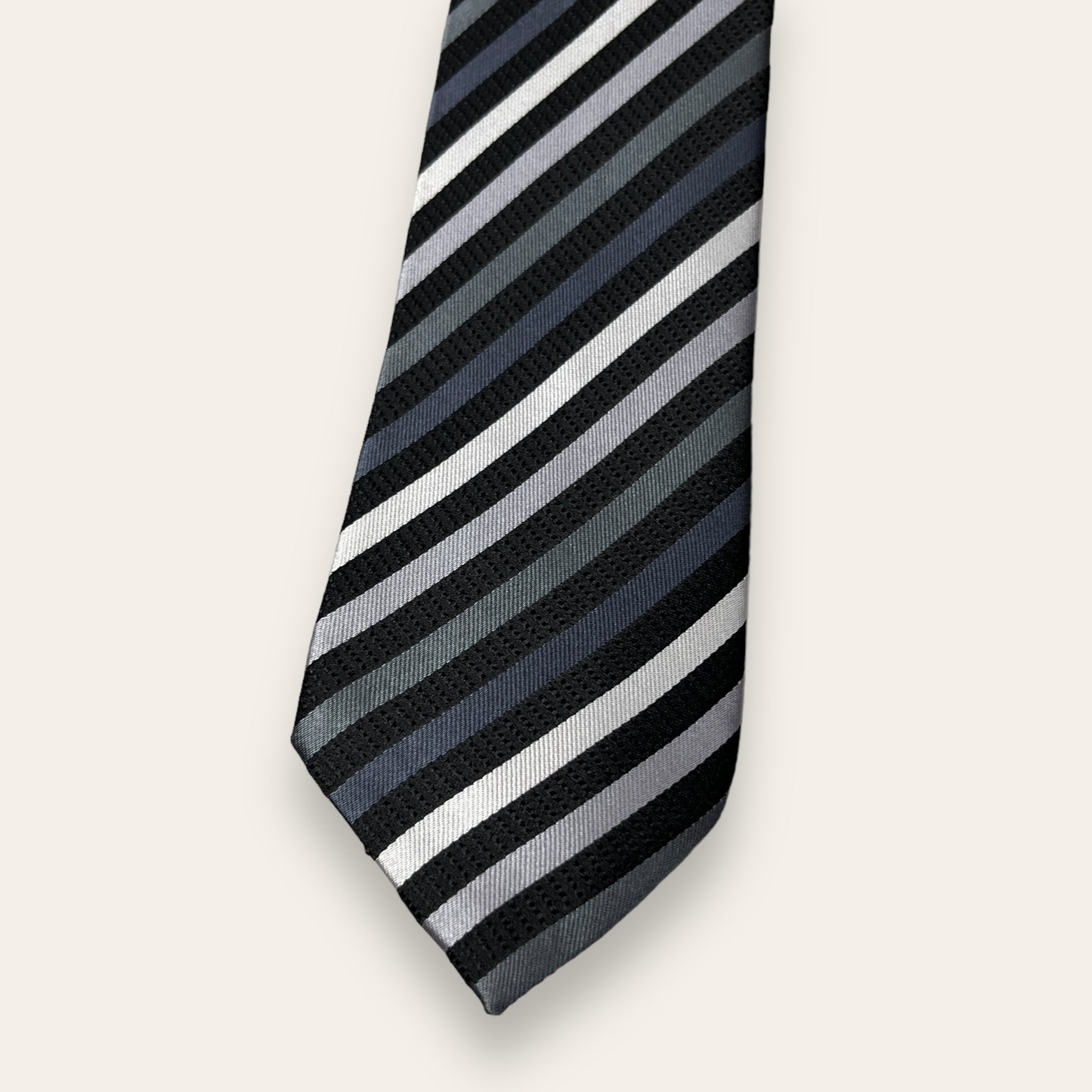 Black And Grey Stripe Tie