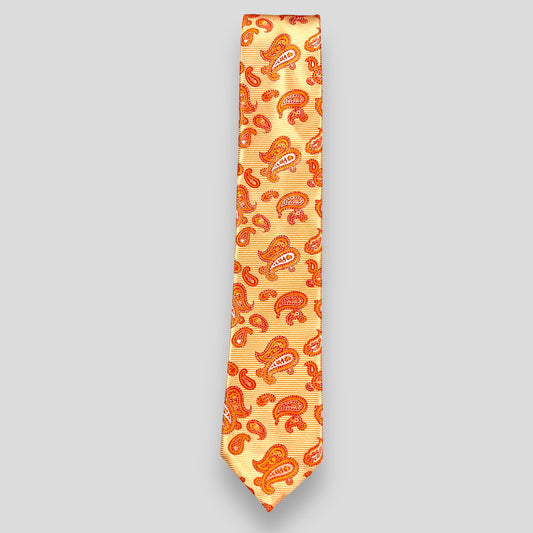 Peach Small Paisley Tie