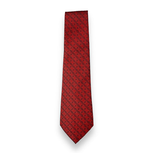 Maroon Broad Geometric Tie