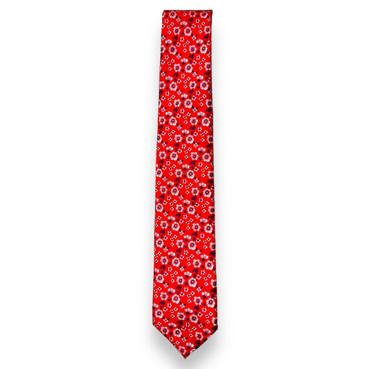 Red Floral Tie