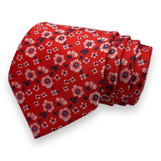 Red Floral Tie