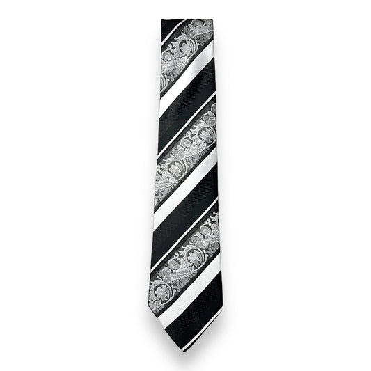 Black And White Designer Paisley Tie