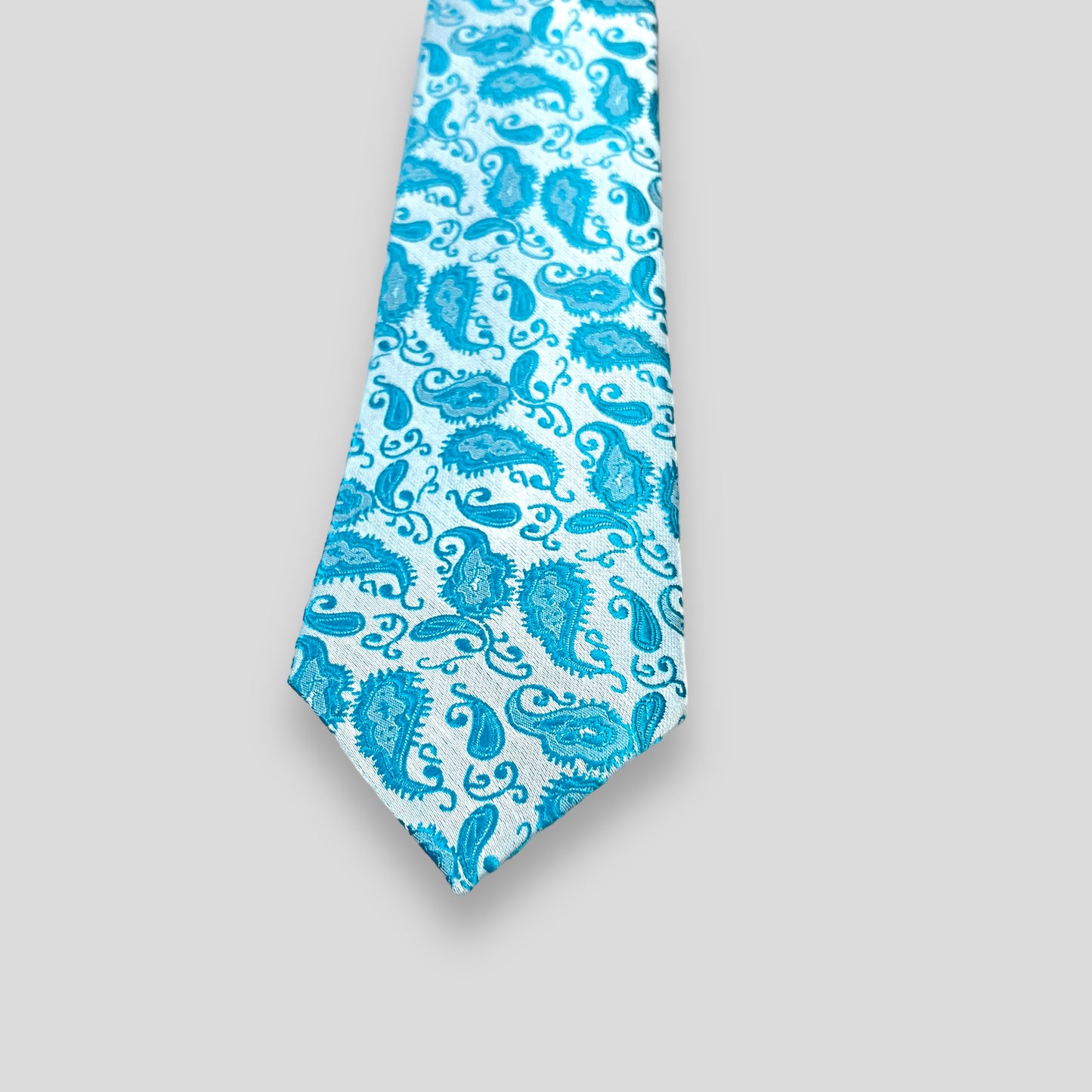 Firozi Blue Paisley Tie