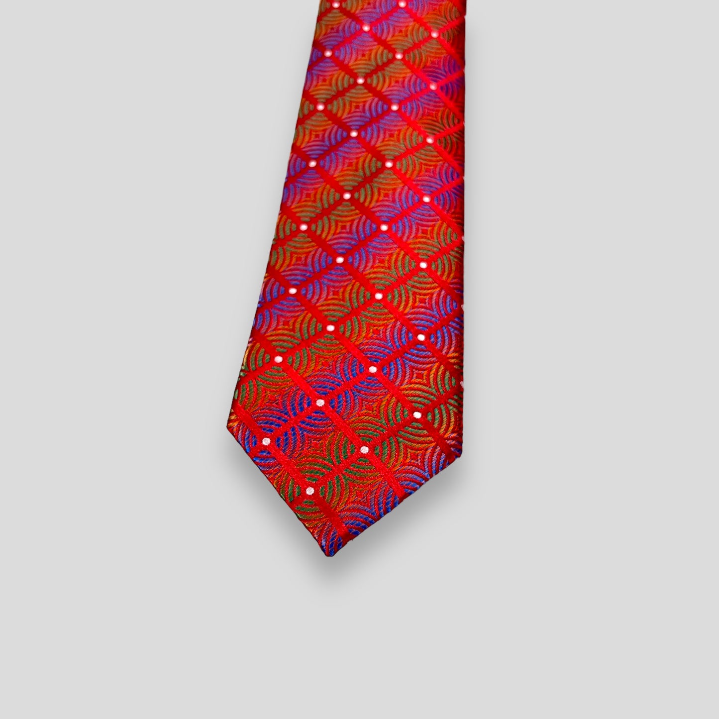 Red Shaded Plaid Tie