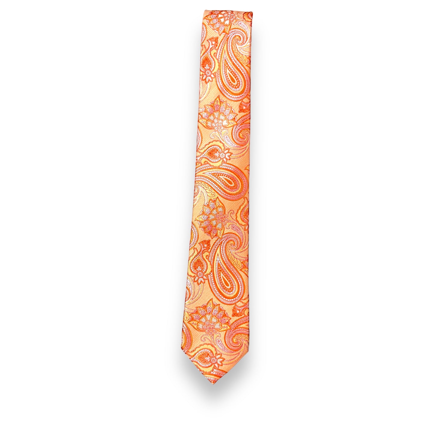 Peach Big Paisley Tie