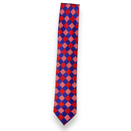 Red And Blue Checkered Tie