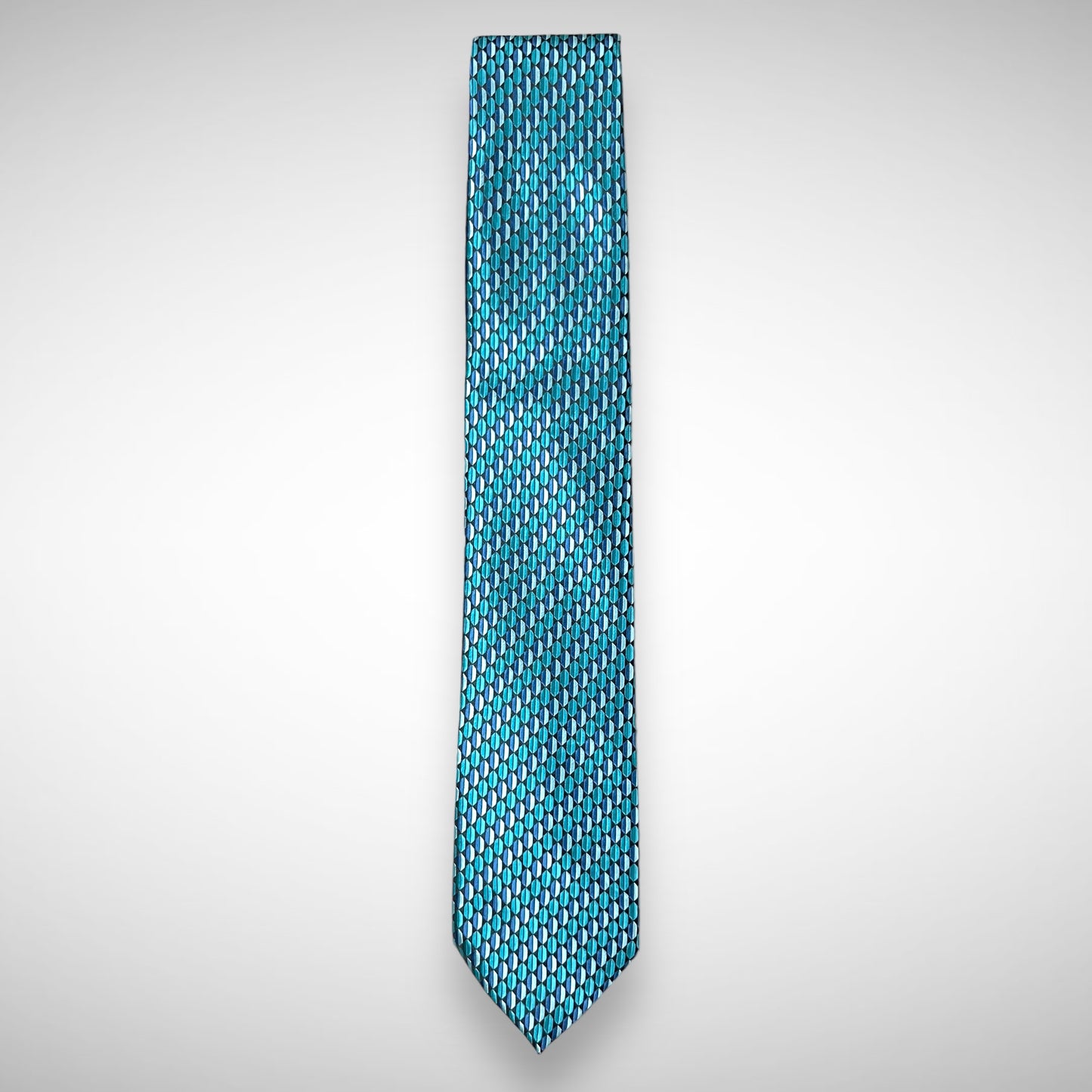 Teal Geometric Tie