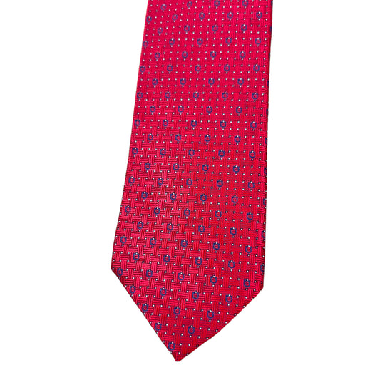 Amaranth Red Geometric Tie